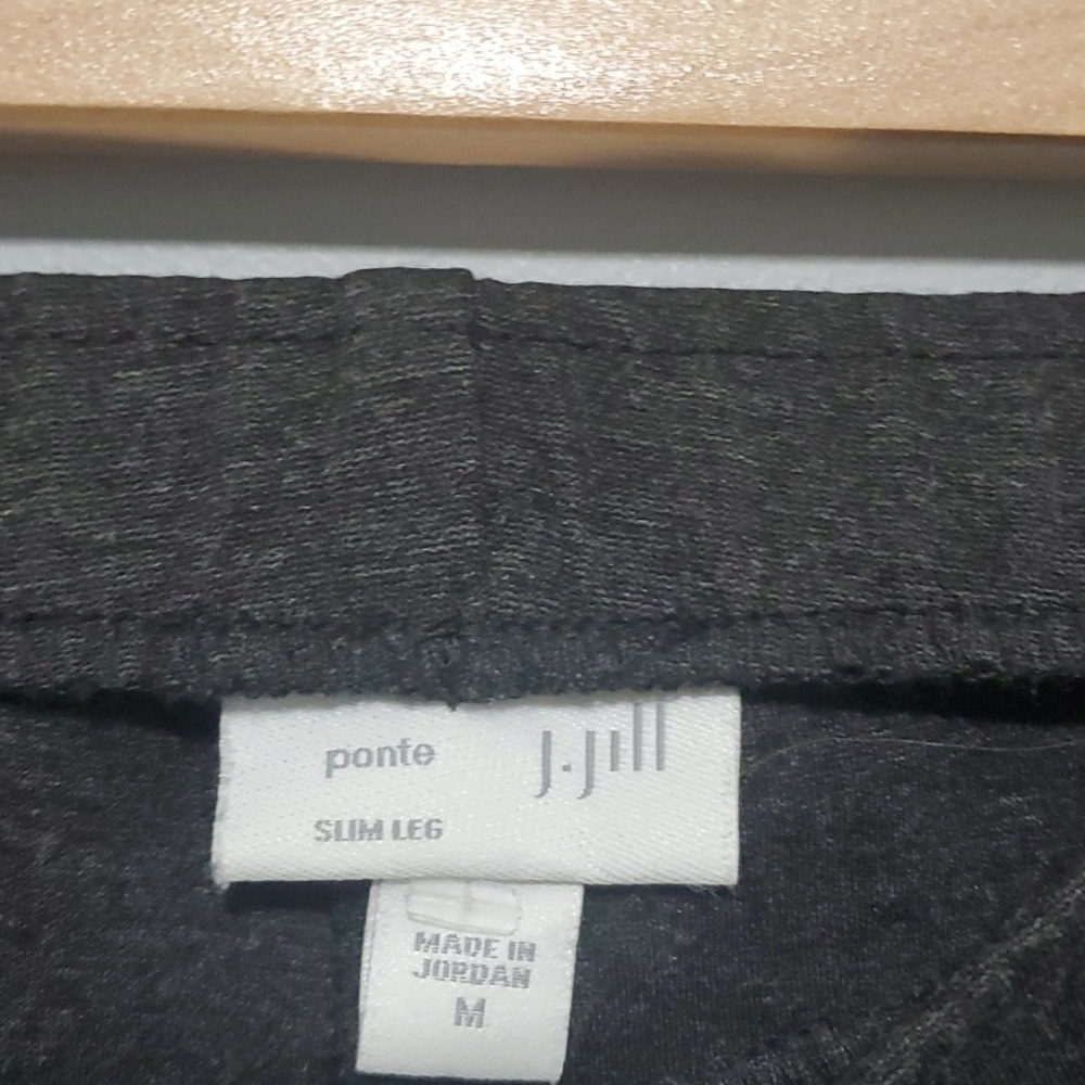 J. JILL pants women's size medium grey Ponte legging slim leg - Picture 4 of 8